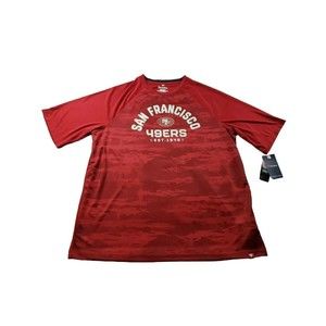 Fanatics - San Francisco 49ers Mens Hail Mary Raglan Scarlet Shirt - Size 2XL